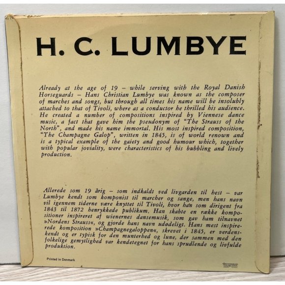 Hans Christian Lumbye Tivoli Souvenir Vol 1 45 EP Tono 45084 Denmark Tippe - Picture 4 of 6